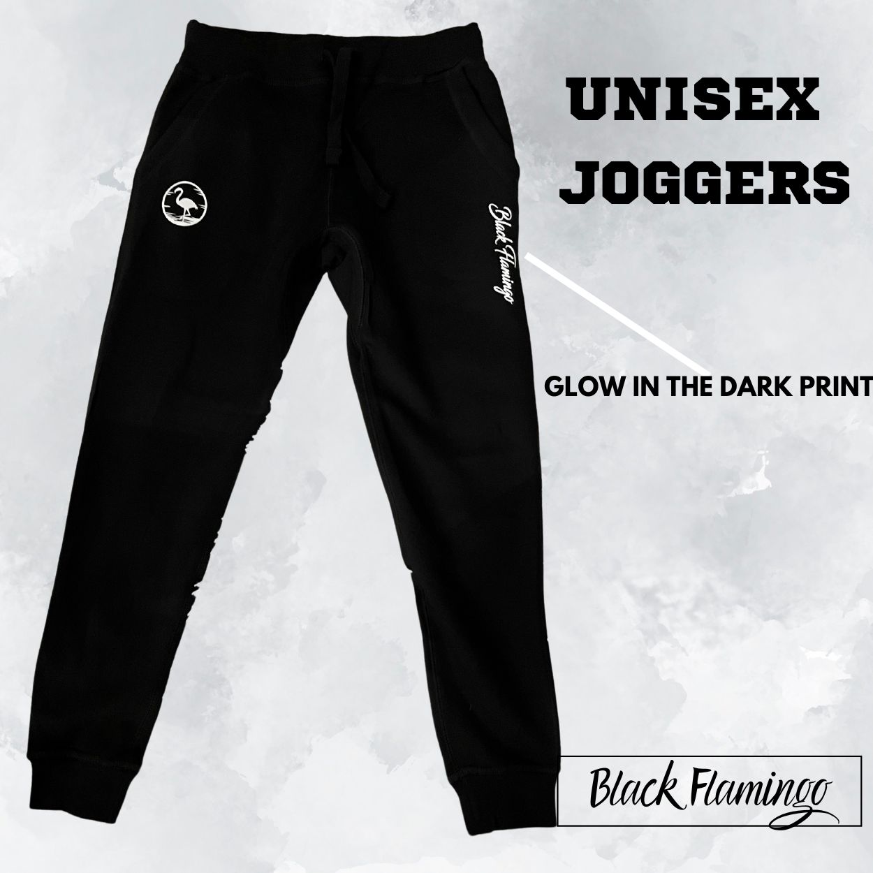 Black Flamingo Joggers