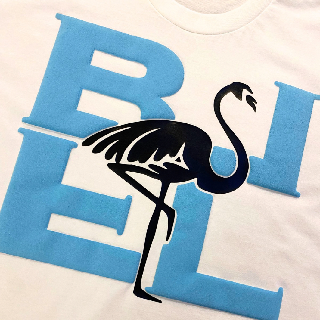 Black Flamingo Sky Blue Sea T Shirt